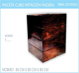 CUBO IMITACION MADERA